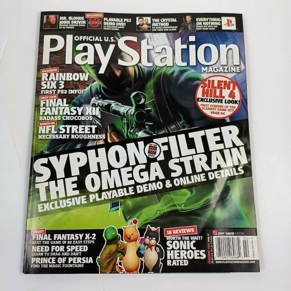 PlayStation Magazine Syphon Filter 04' Issue 77 INCLUDES DEMO DISC *MINOR WEAR